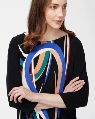 Travelers Placed Print Top
