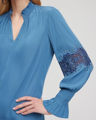 Floral Lace Detail Top