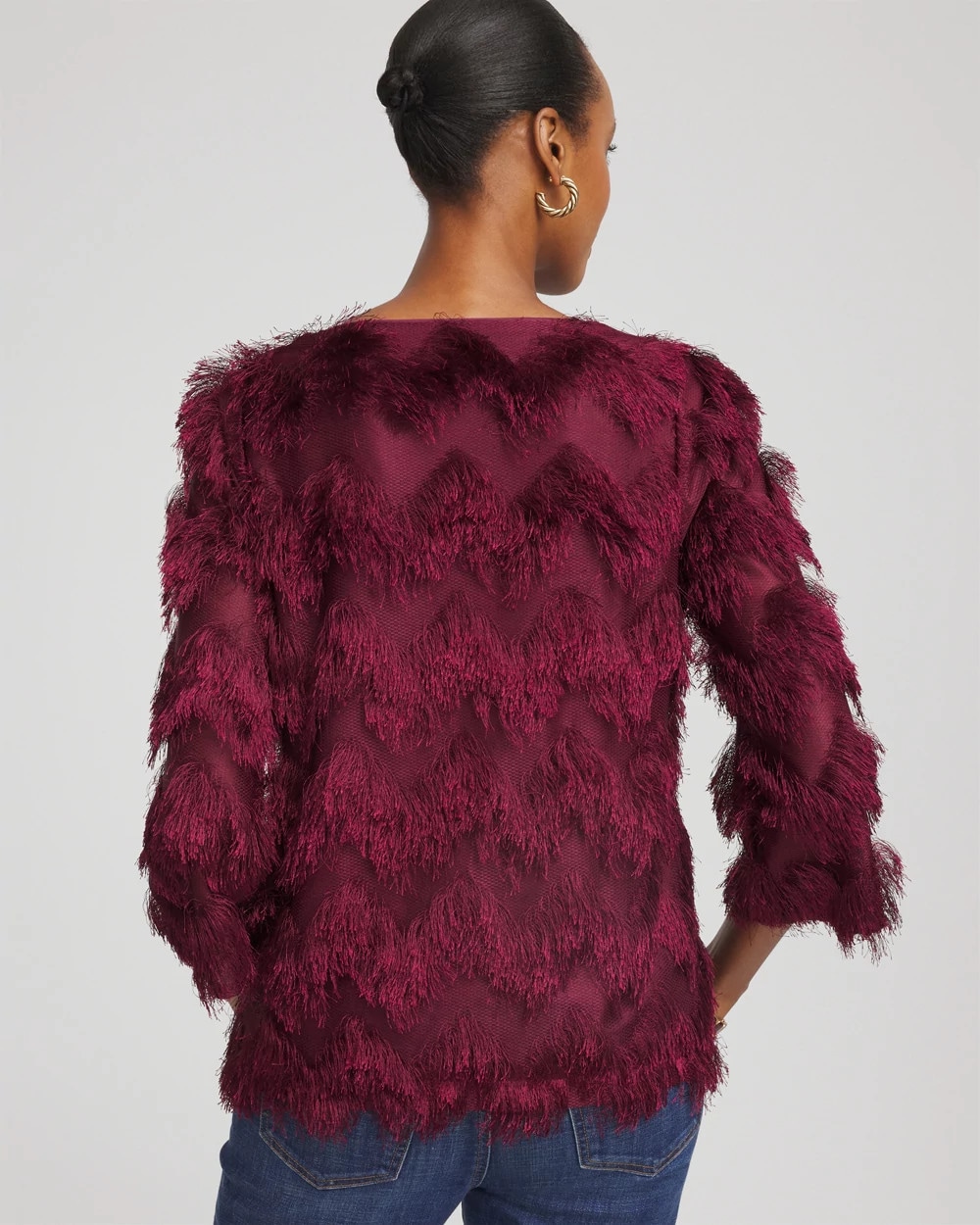 Chevron Fringe Party Top