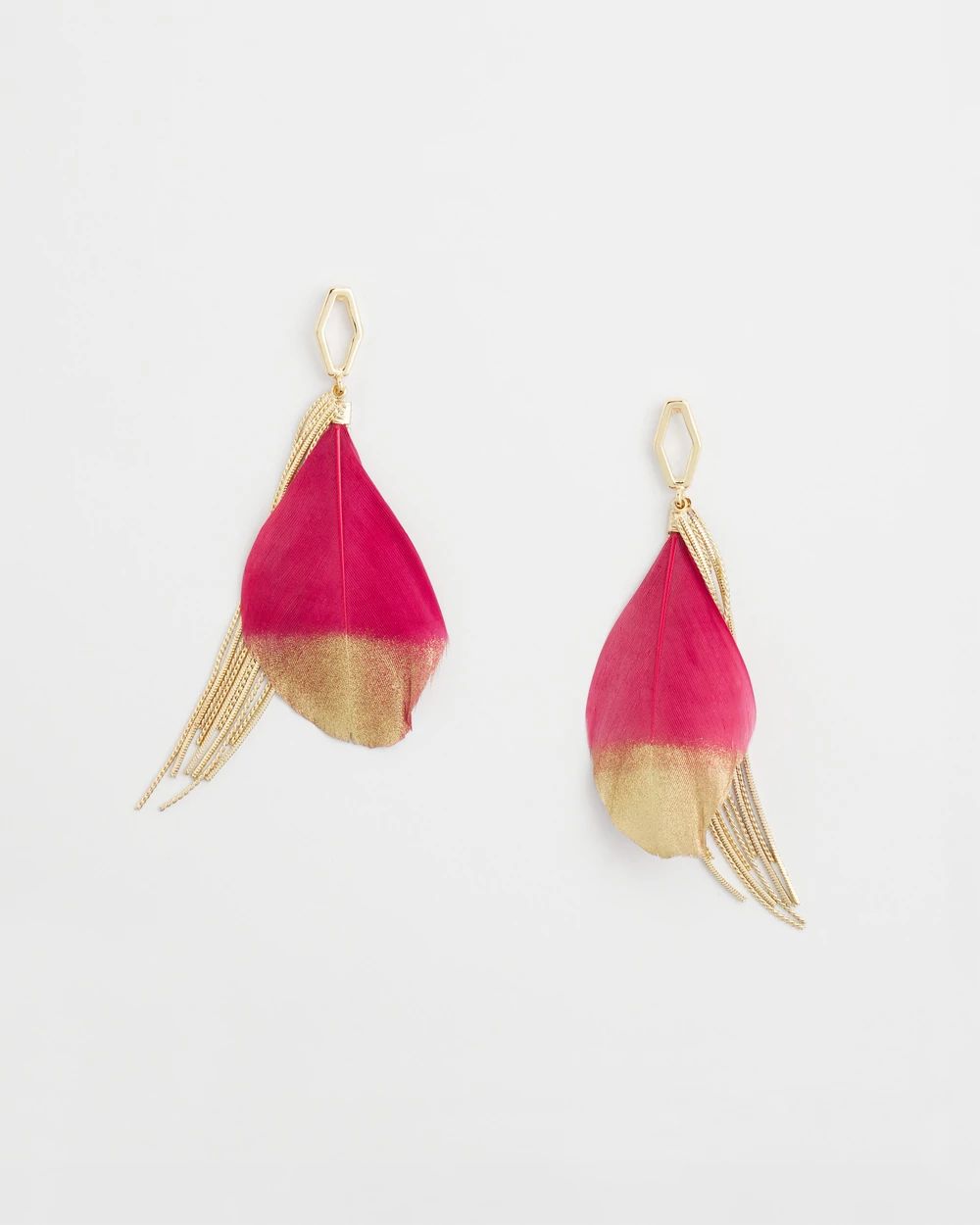 No Droop™ Magenta Fringe Earrings