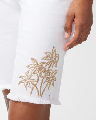 Girlfriend Embroidered Palms Shorts