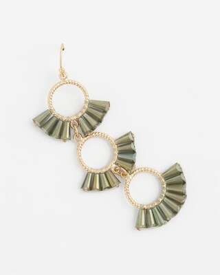 No Droop® Olive Triple Drop Earrings