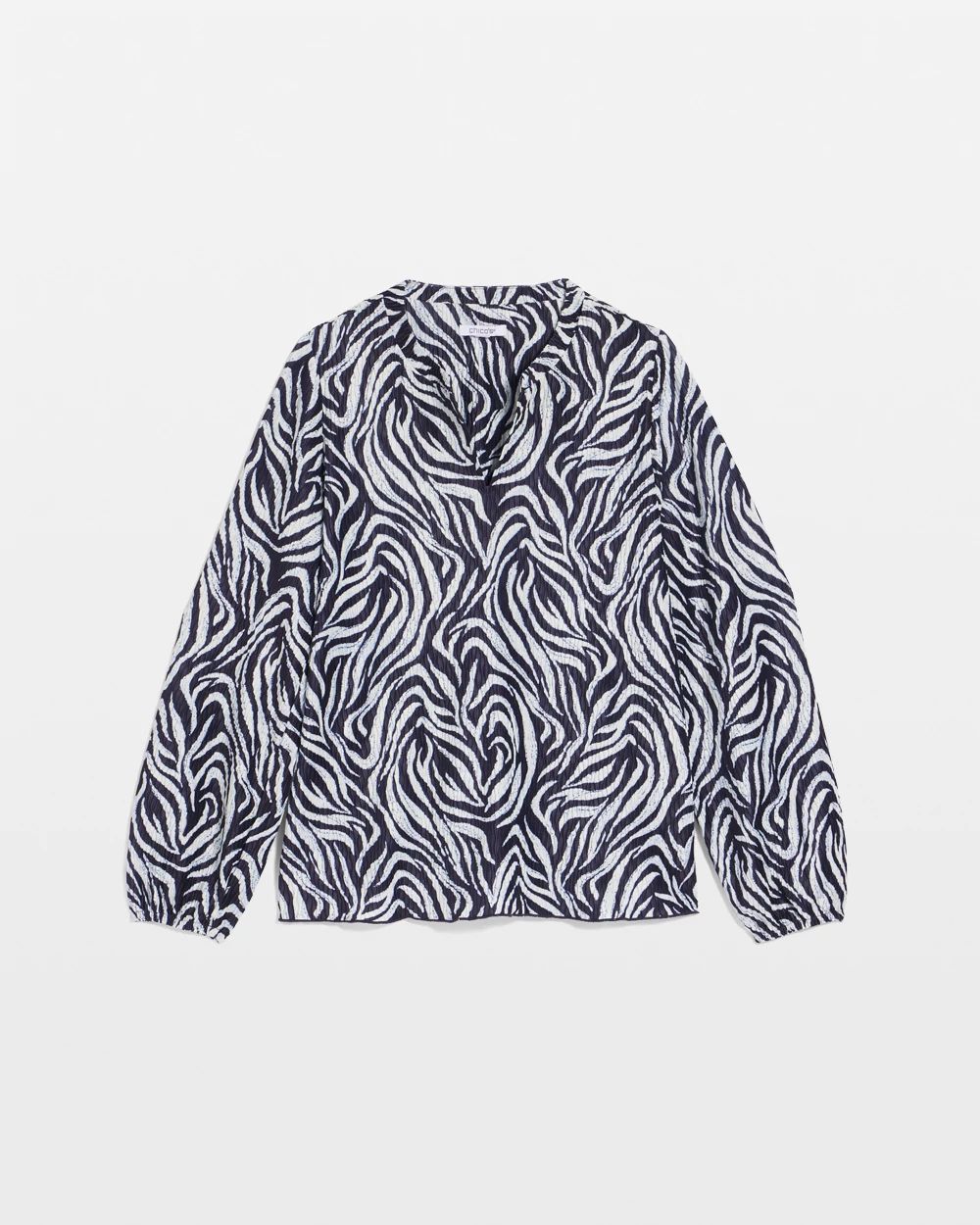 Zebra Waves Crinkle Top