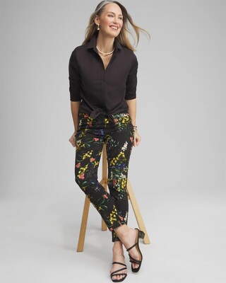 Petite Brigitte Floral Ankle Pants