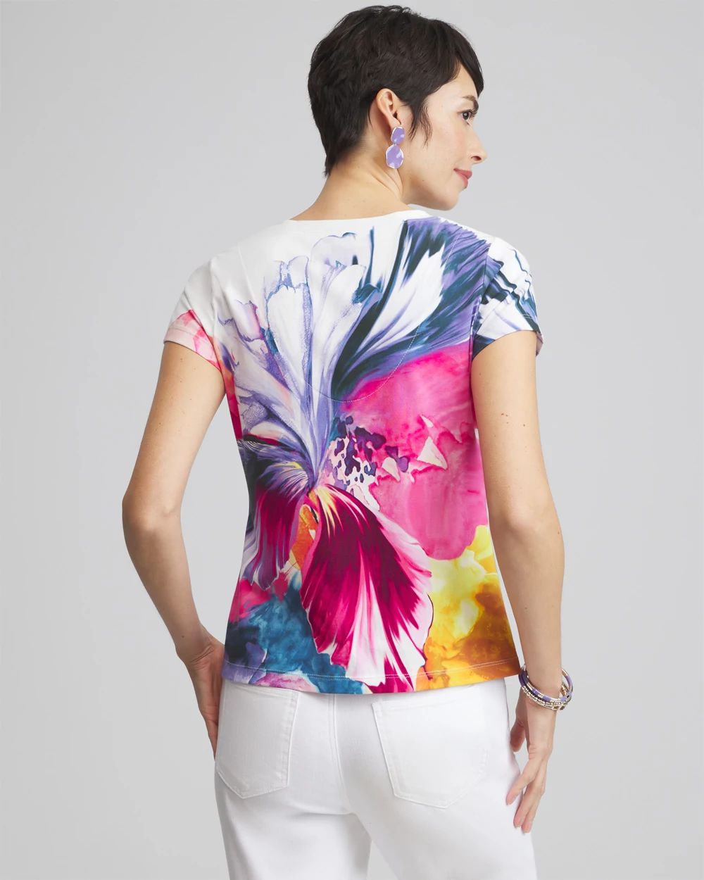 Floral V-neck Perfect Tee