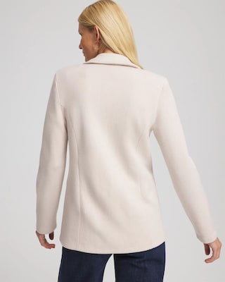 Single-Breasted Sweater Blazer