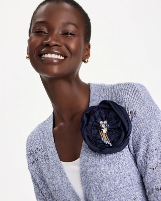 Bejeweled Flower Brooch click to view larger image.