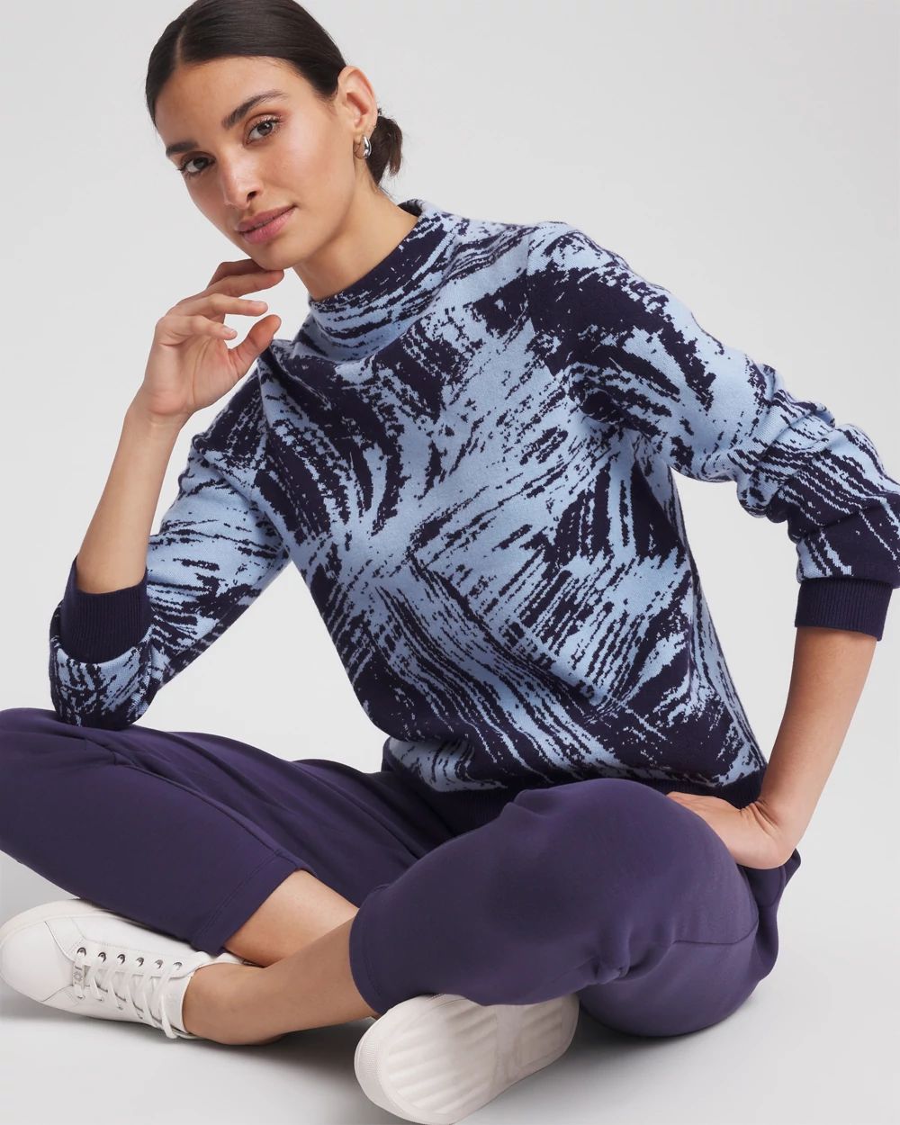 Zenergy® Luxe Sketch Funnelneck Top