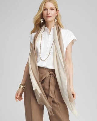 Ombre Metallic Oblong Scarf click to view larger image.