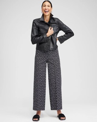 Brigitte Line Print Wide Leg Crops