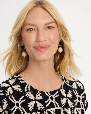 Neutral Wrapped Drop Earrings click to view larger image.