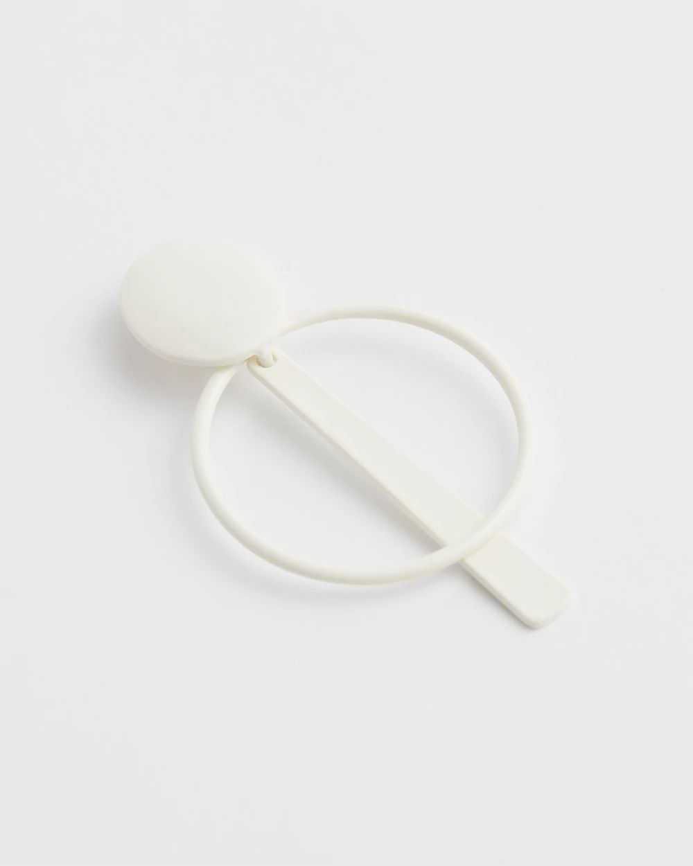 White Clip-on Drop Hoops