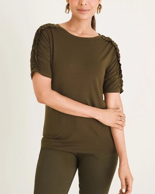 Ruffle-Sleeve Tee