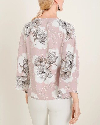 Pink Floral Bateau-Neck Top