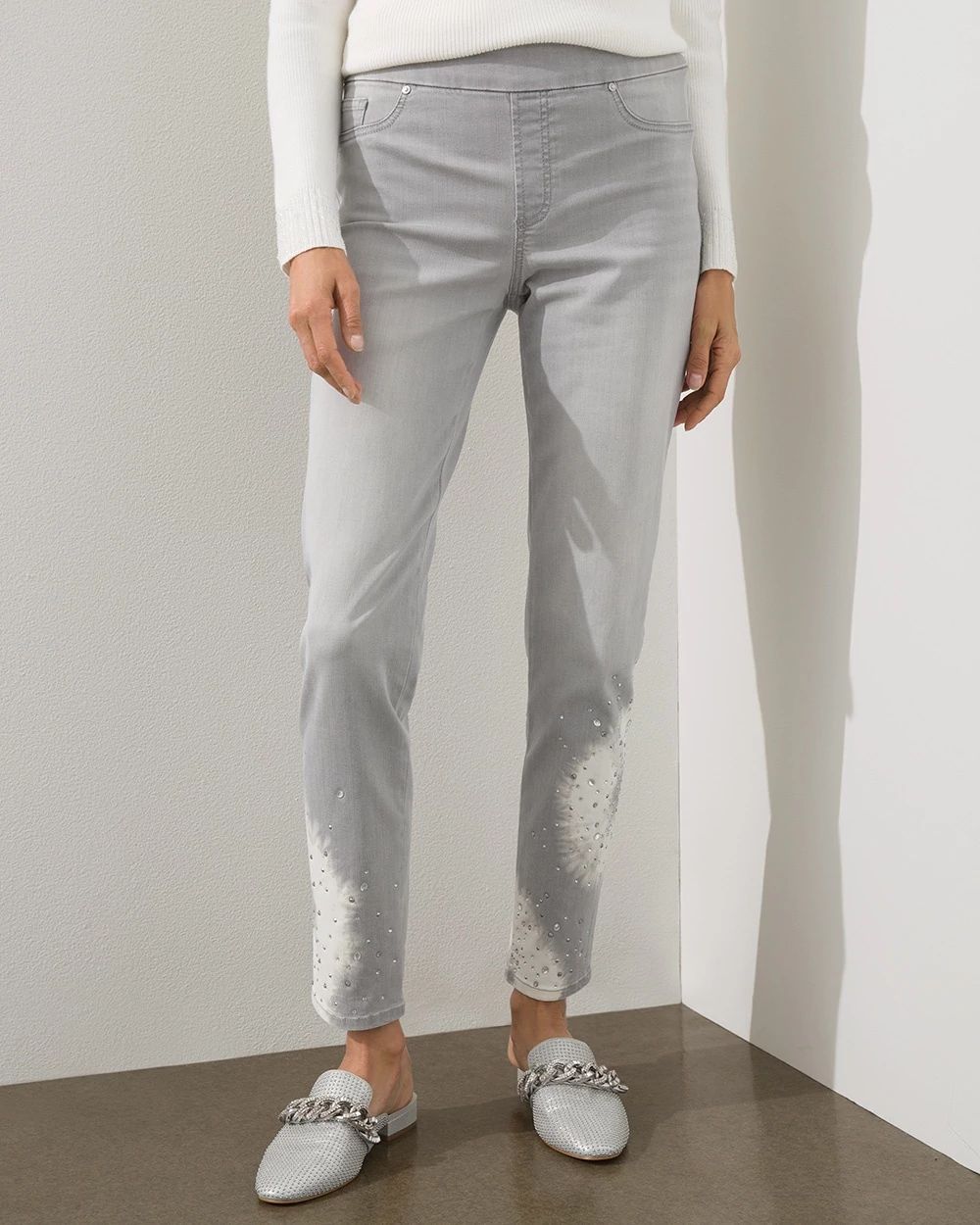 Embellished Tie-Dye Pull-on Jeggings