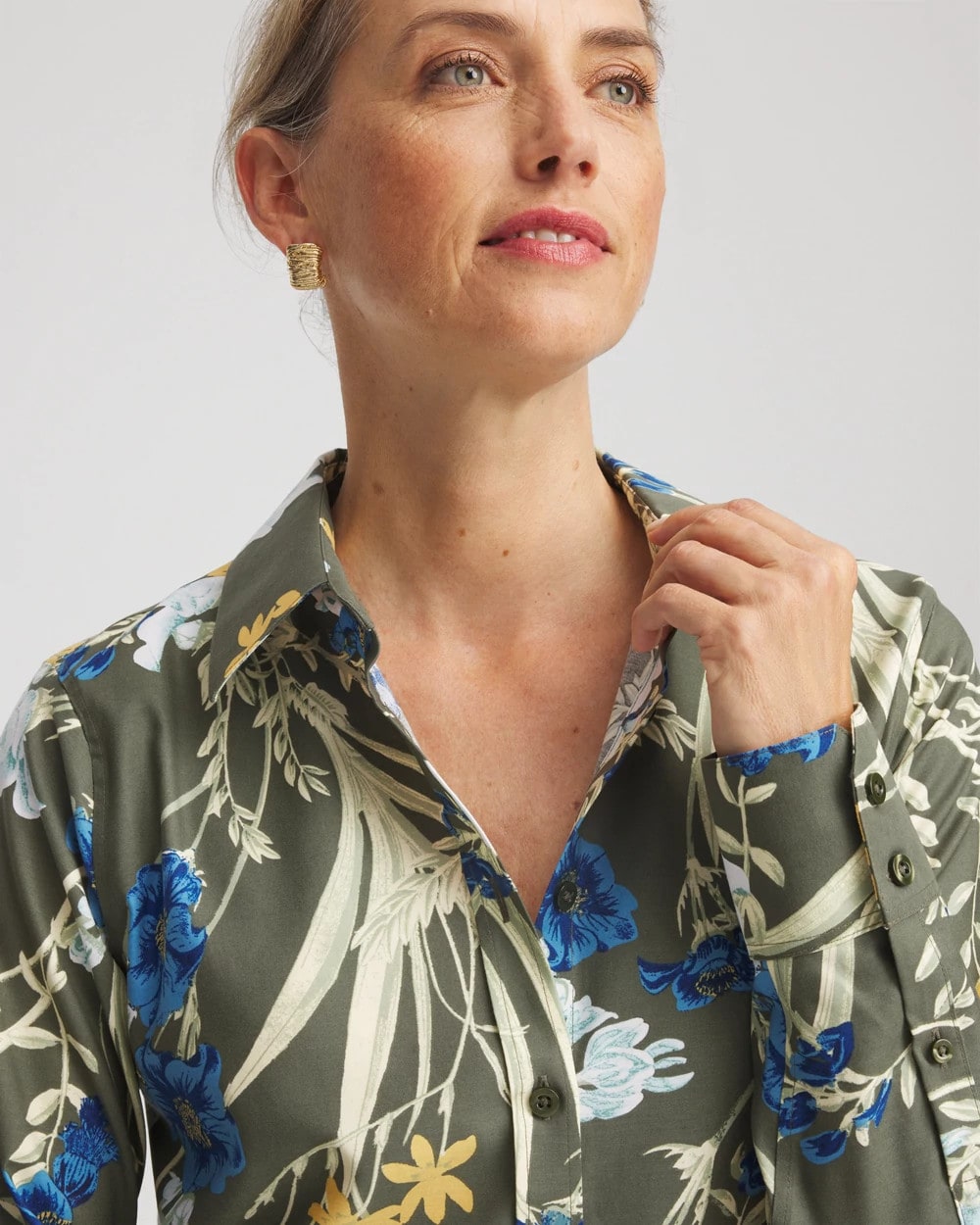 No Iron™ Printed Sateen Shirt