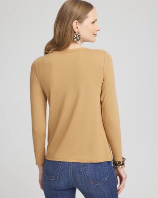Touch of Cool™ Embellished Leopard Layering Tee click to view larger image.