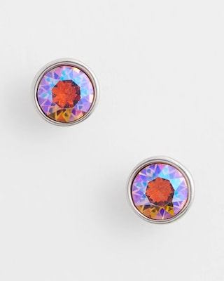 Iridescent Jeweled Stud Earrings