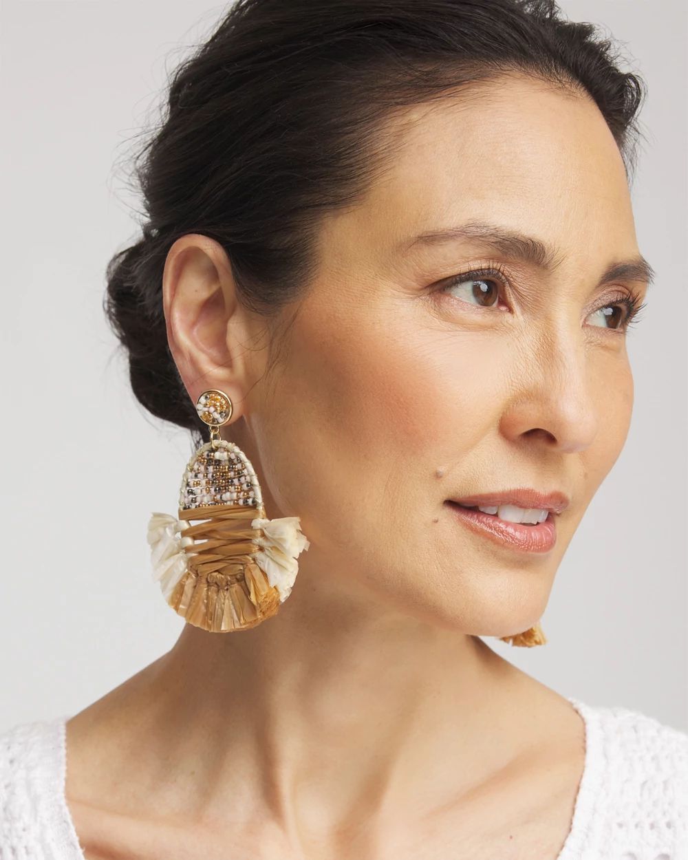 No Droop® Raffia Seed Bead Earrings