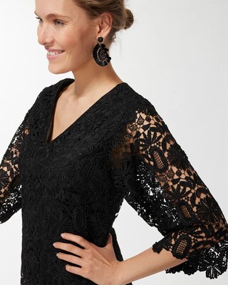 Black Lace Shift Dress