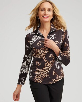 Zenergy UPF Mixed Animal Long Sleeve Top