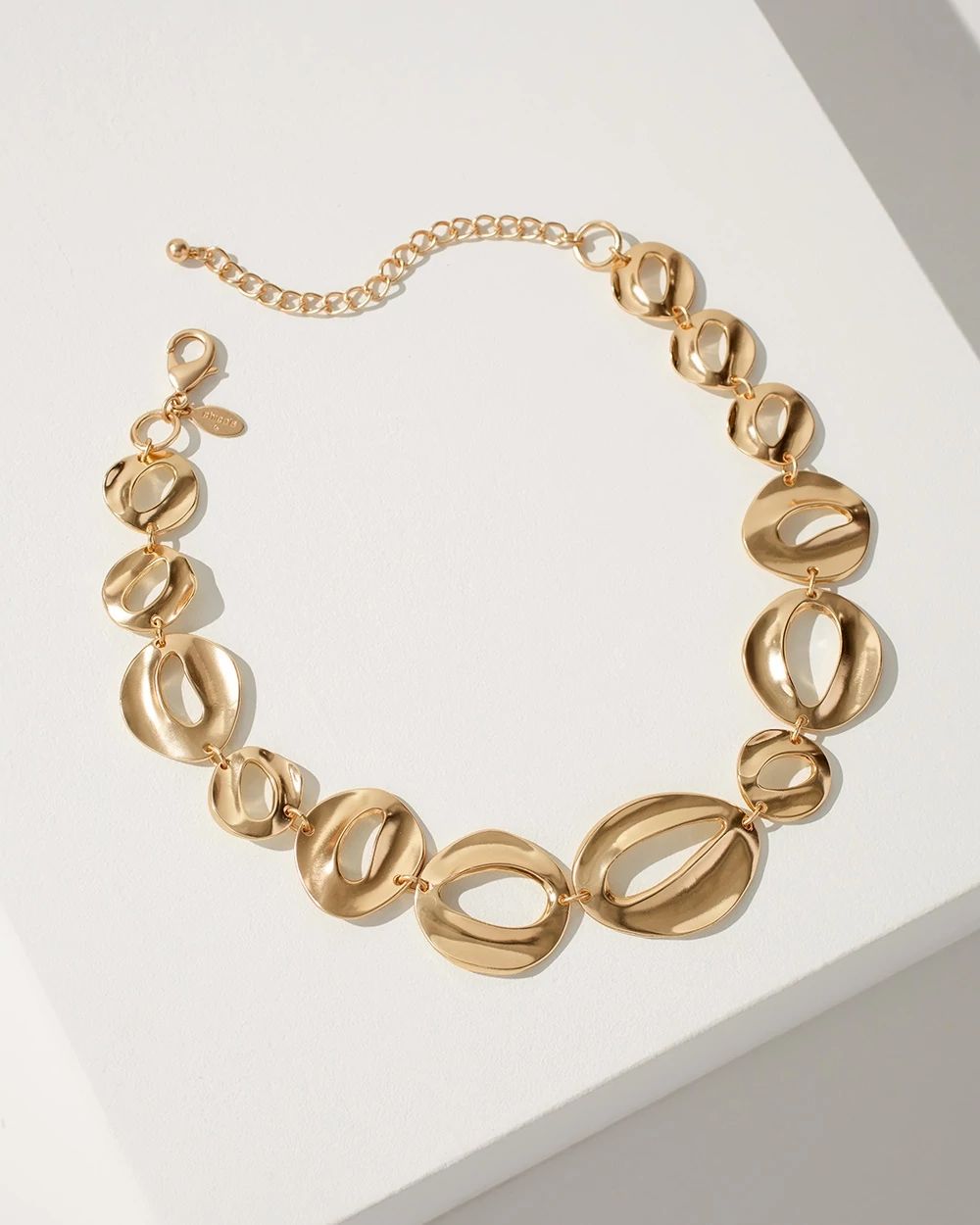 Gold Tone Bib Necklace