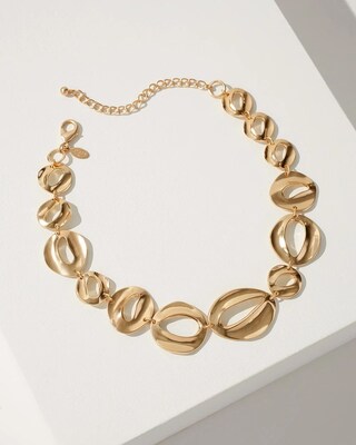 Gold Tone Bib Necklace