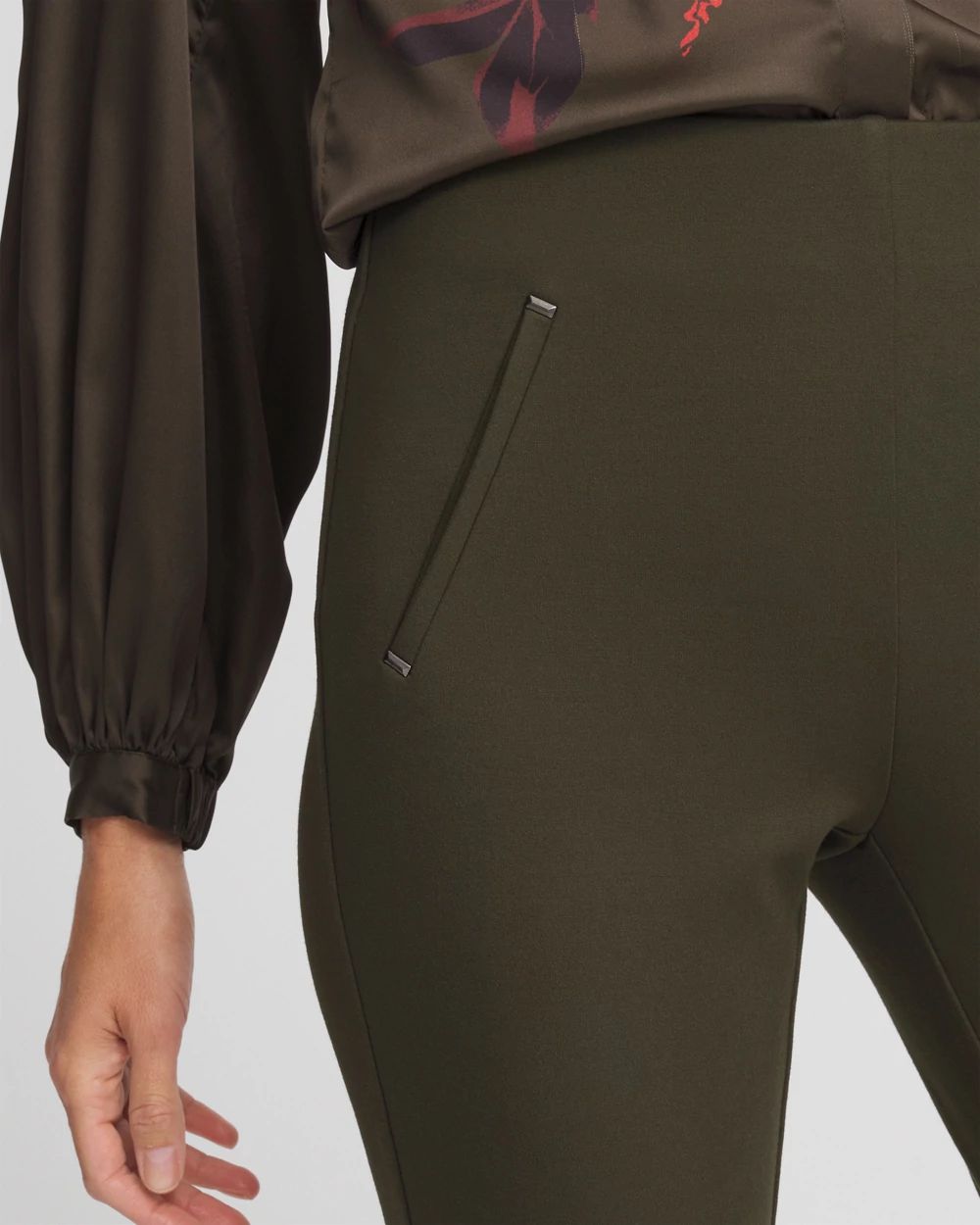 Petite Juliet Slim Trim Detail Ankle Pants
