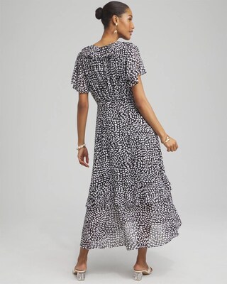 Chiffon Faux Wrap Dress