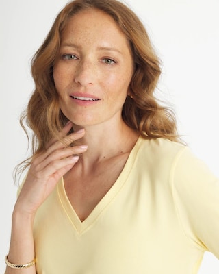 Cotton Stretch 3/4 Sleeve Tee click to view larger image.