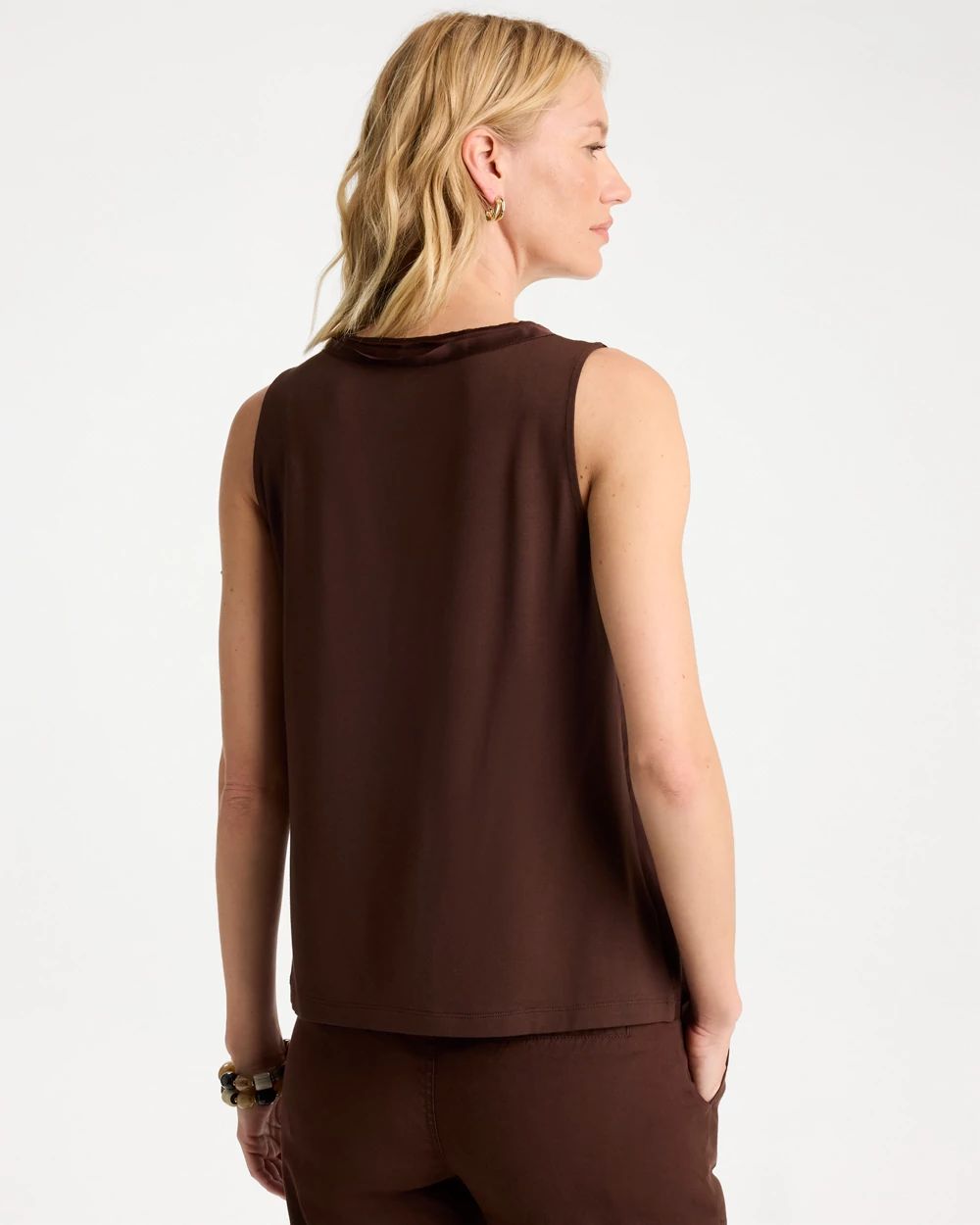 Jersey Satin Tank Top