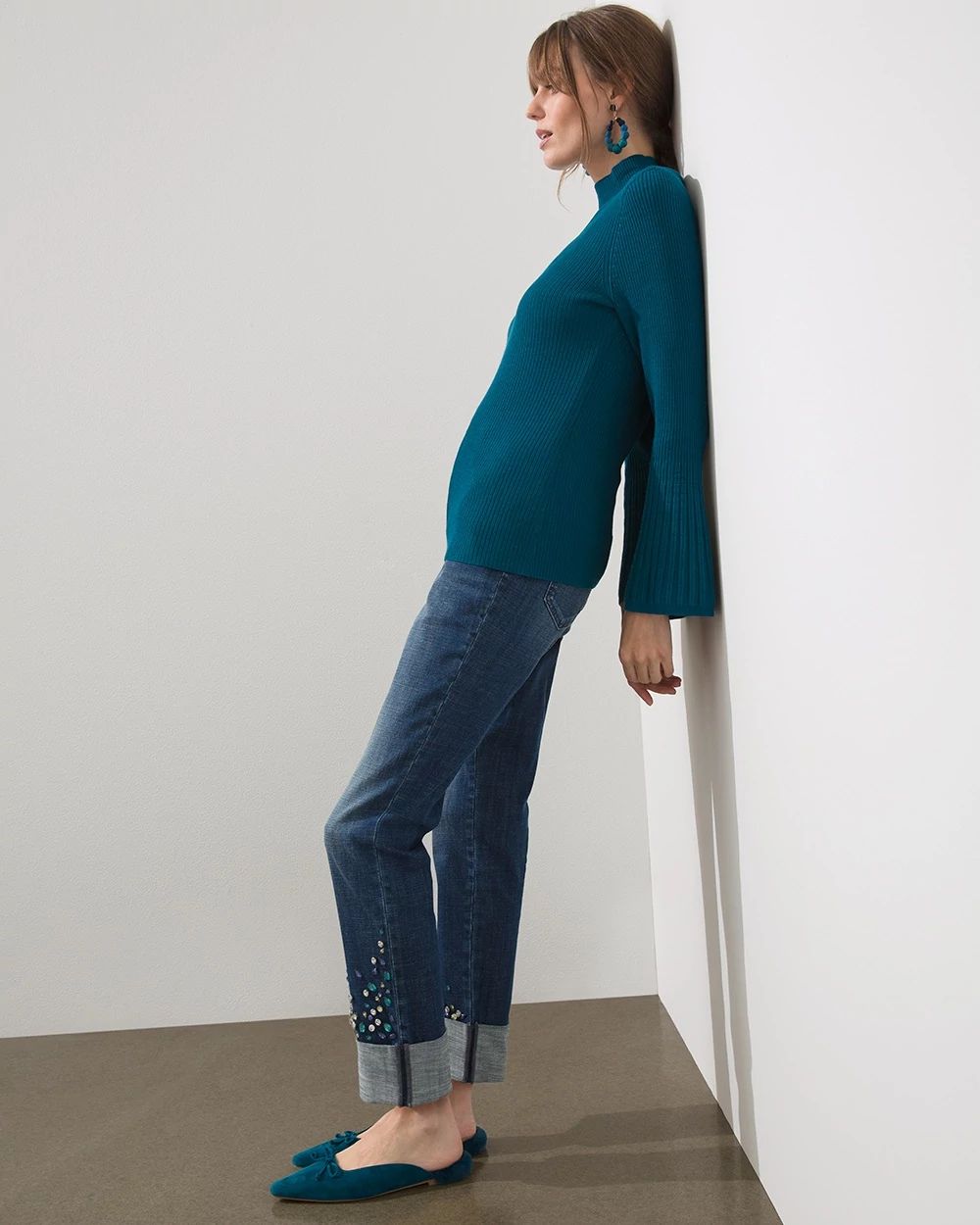 Girlfriend Jewel Cuff Ankle Jeans