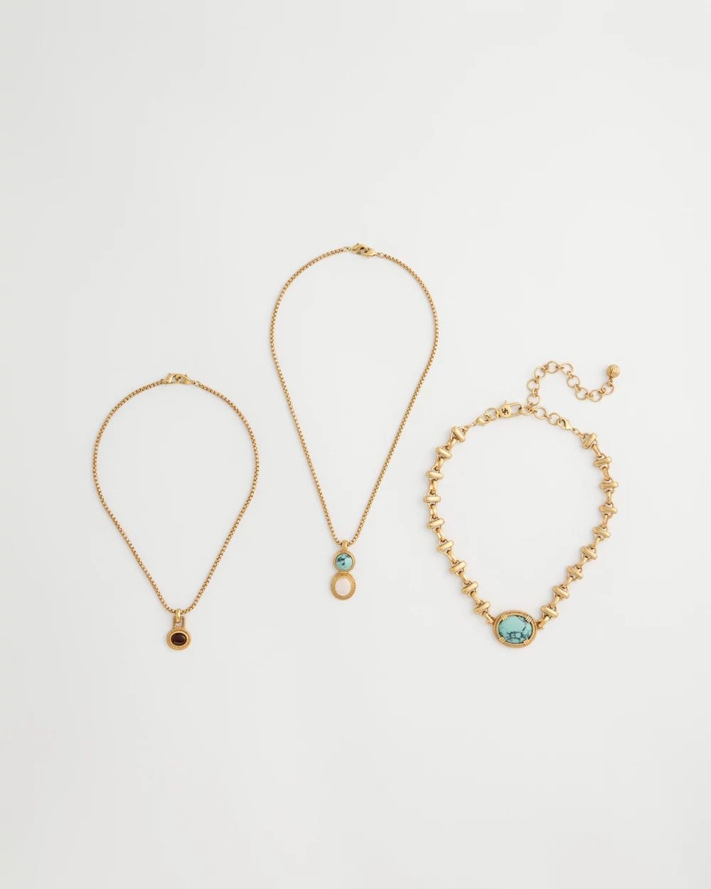Multi-Strand Convertible Medallion Pendant Necklace click to view larger image.