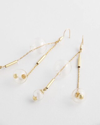 Glass & Gold Drop Earrings click to view larger image.