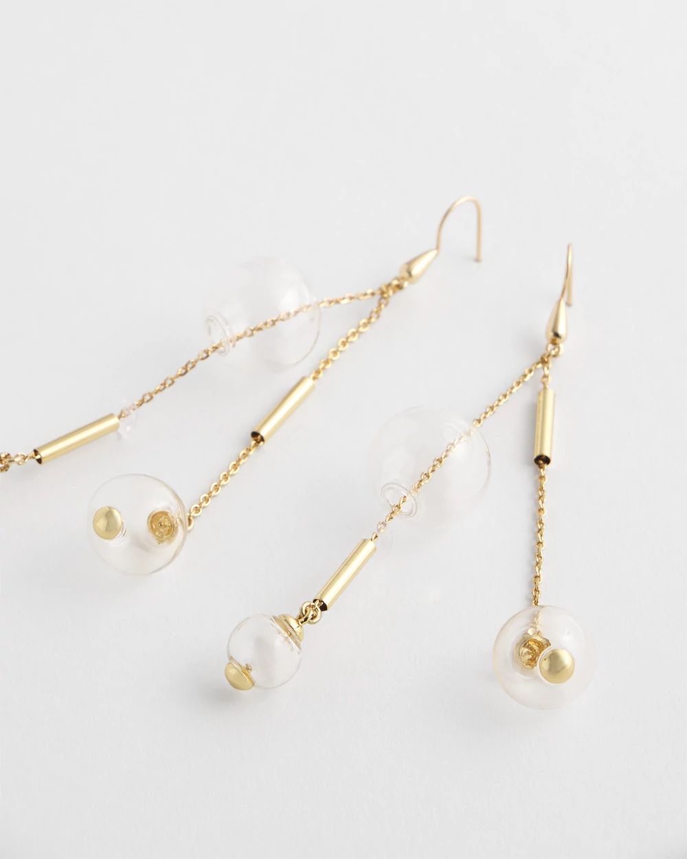Glass & Gold Drop Earrings