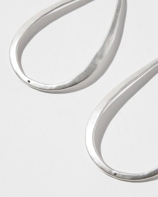 Silver Tone Hoop Earrings