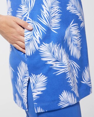 Pima Palm Print Pocket Tunic