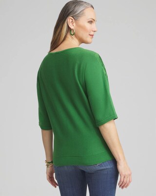 Embellished Dolman Pullover Sweater