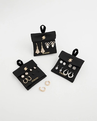 Goldtone Stud and Hoop Gift Set click to view larger image.