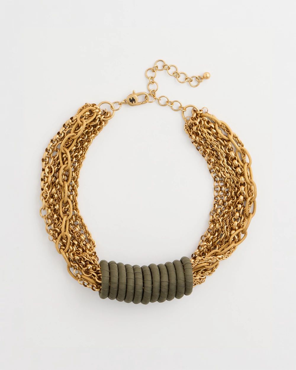 Wrapped Rings Link Chain Necklace