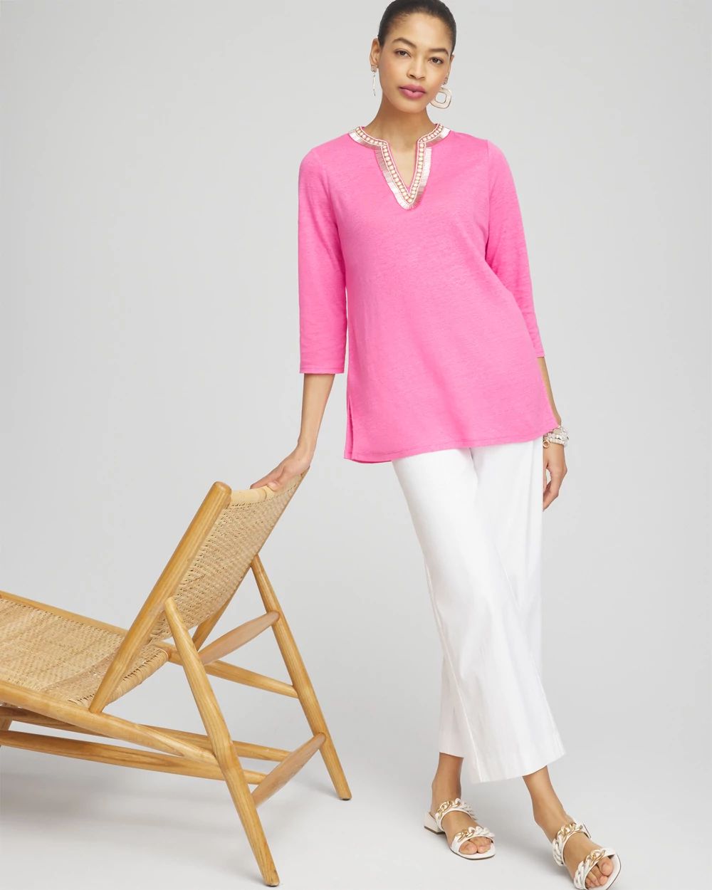 Linen Embellished Tunic