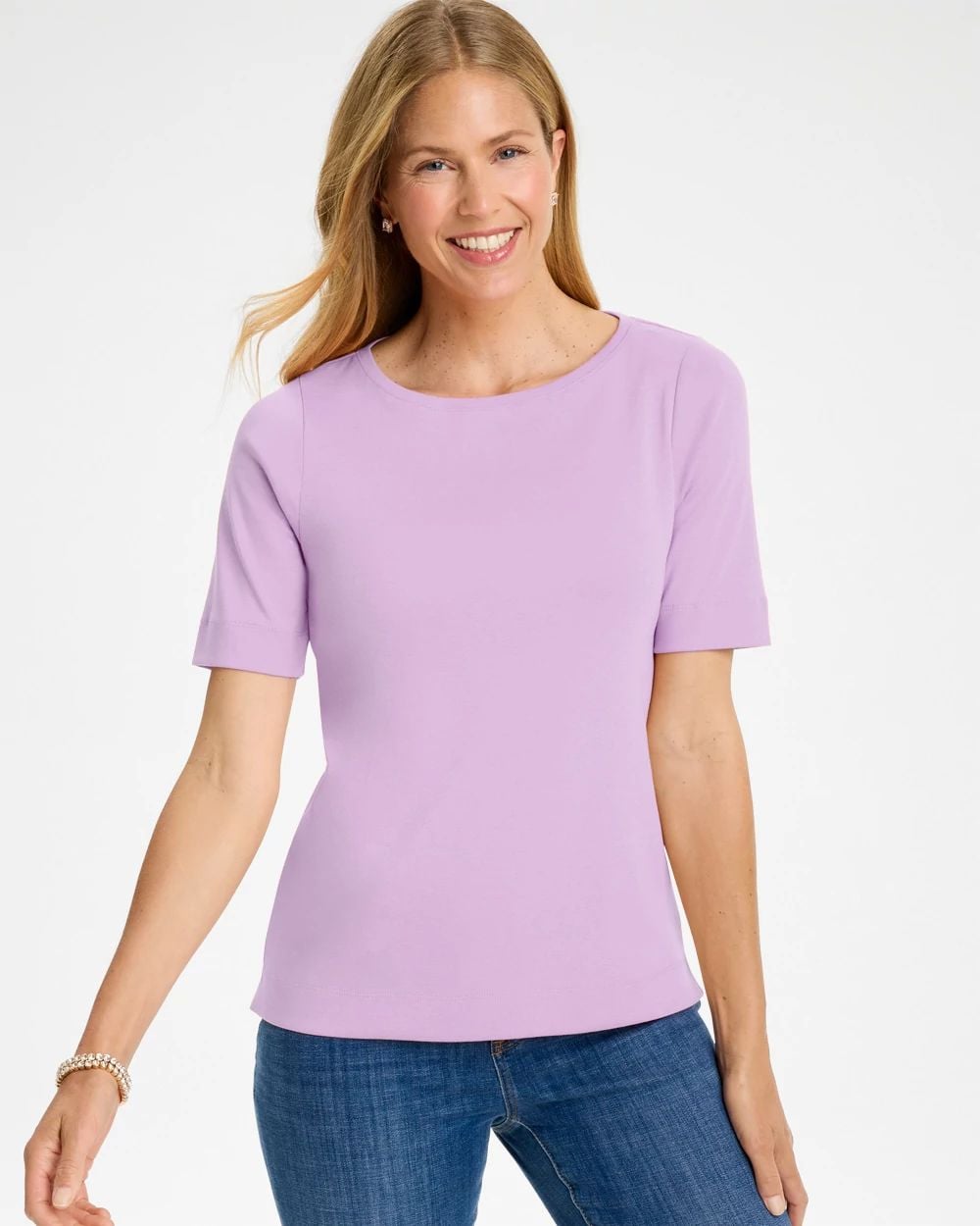 Pima Elbow Sleeve Tee