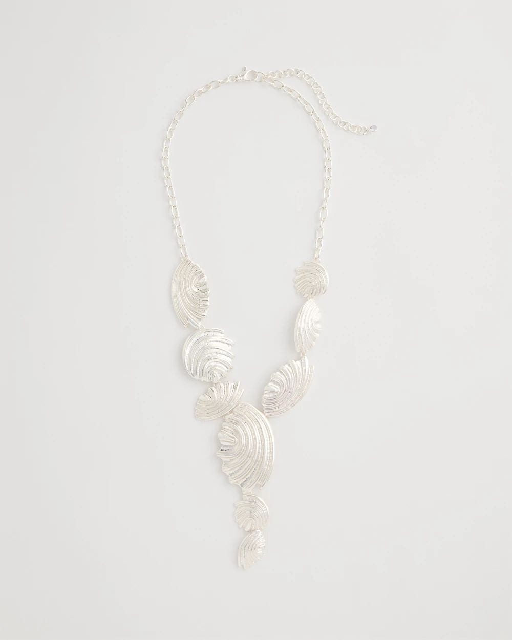 Silvertone Shell Charm Y-Necklace