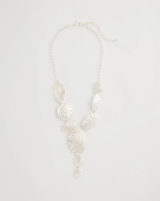 Silvertone Shell Charm Y-Necklace