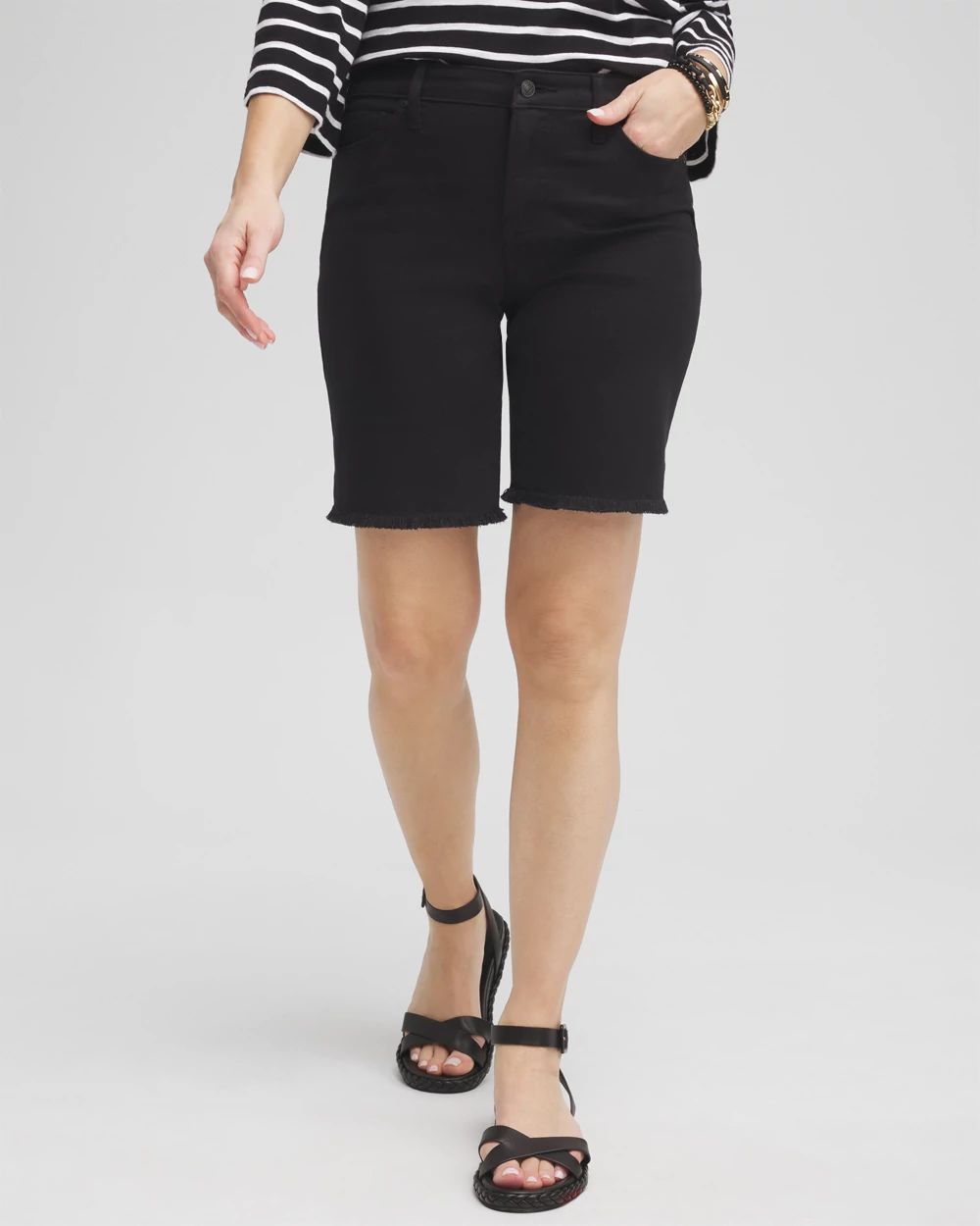 Girlfriend 7" Fray Hem Shorts