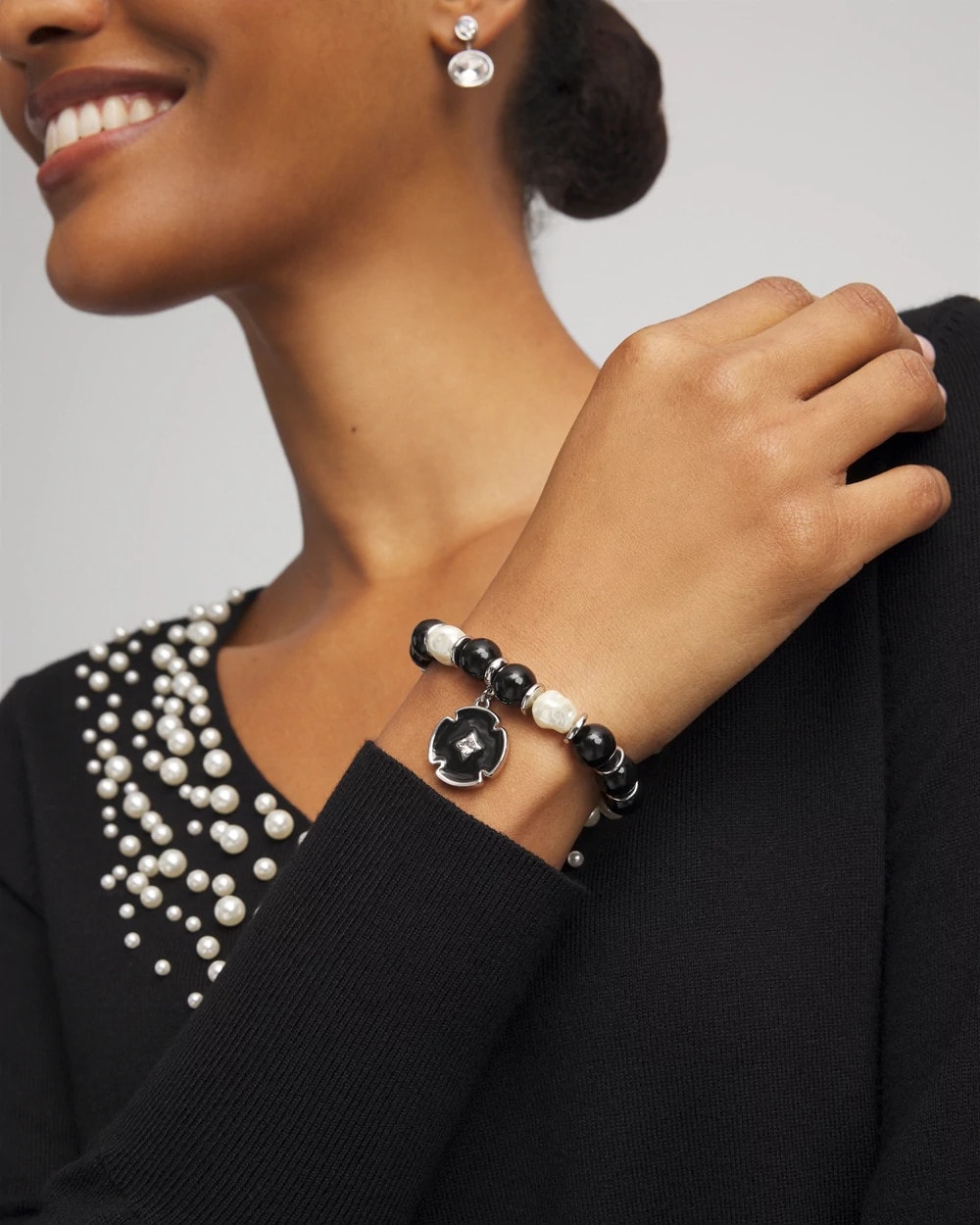 Beaded Stretch Charm Bracelet