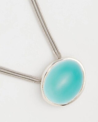 Sea Glass Effect Pendant Necklace click to view larger image.