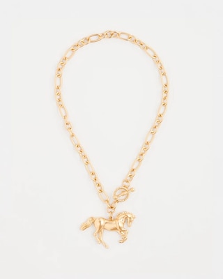 Horse Pendant Toggle Necklace