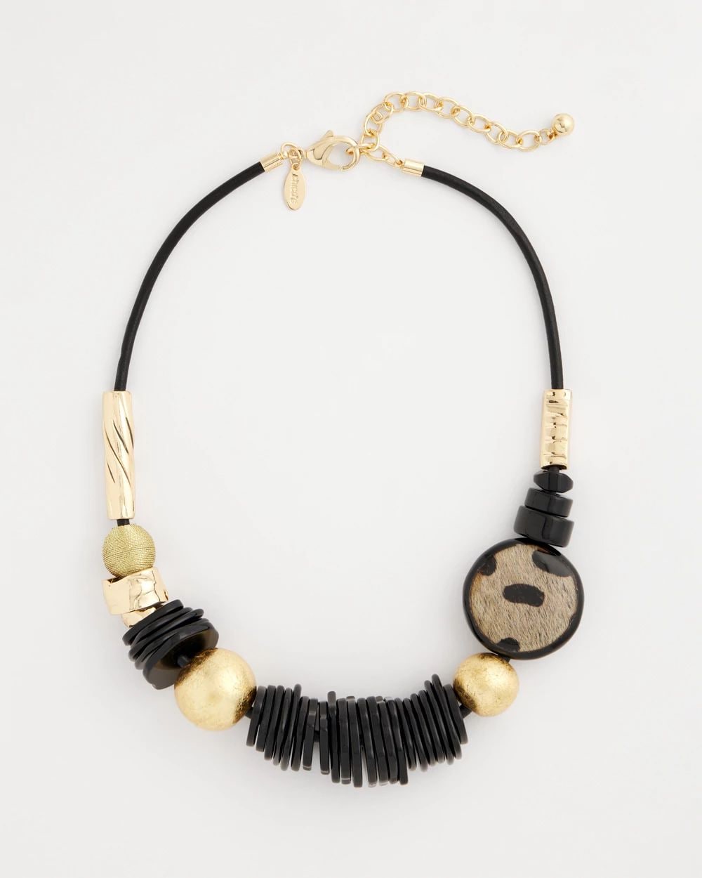 Chico's Originals Black & Gold Short Necklace