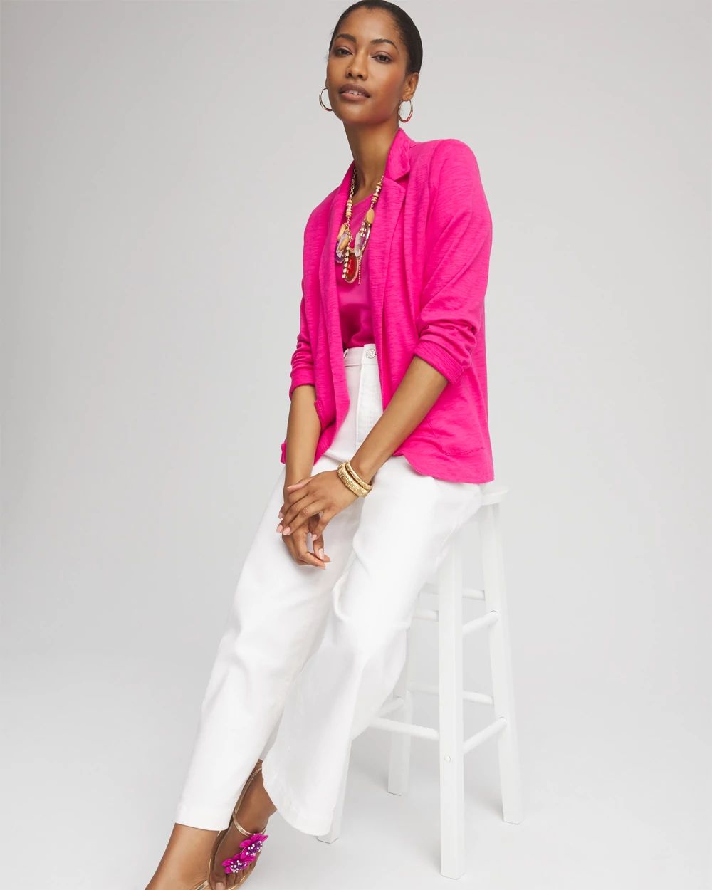 Slub Knit Blazer